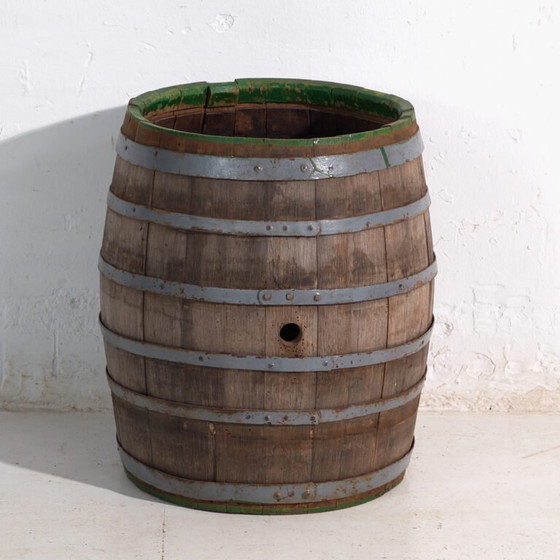Barril de madera antiguo con aros de hierro – Europa Central, circa 1920 – Objetos decorativos, Wood, Iron (photo 38 of 40)