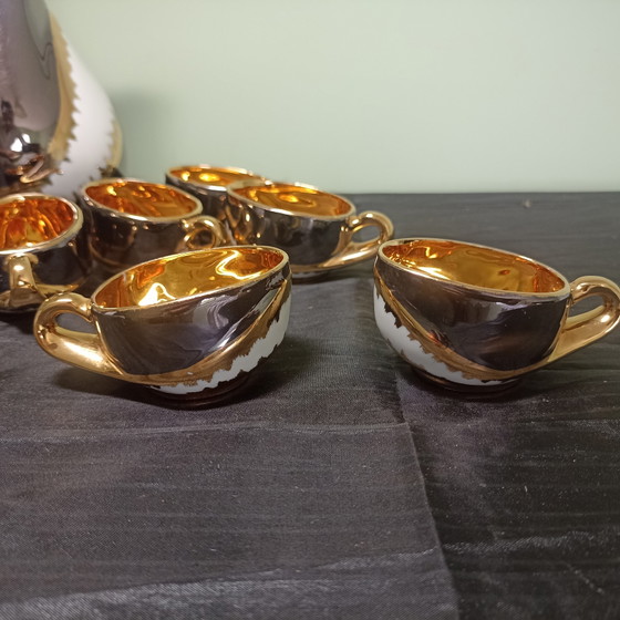 7-Delig Vintage Porseleinen Likeurservies – PV Areor Paris – Mid-Century – Porcelain (photo 3 of 7)