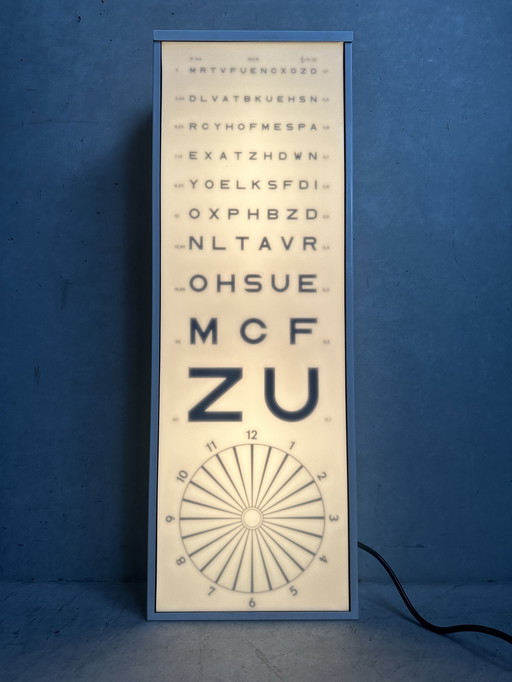 Test di lettura vintage (studio dell'oculista) - lampada da parete