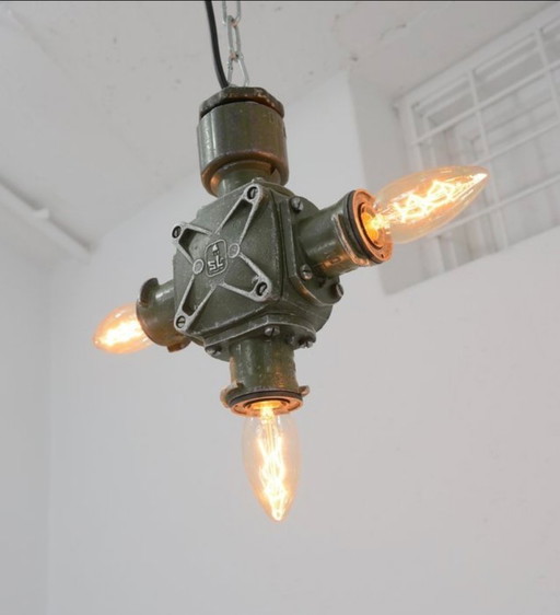 Aluminium lamp Polen 1960