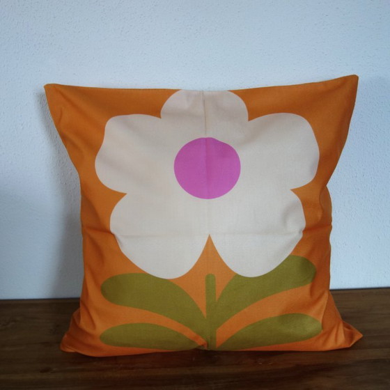 Image 1 of Set di 4 federe per cuscini in stile retrò anni Settanta, hippie, flower power, 45 x 45 cm, imbottitura non inclusa.
