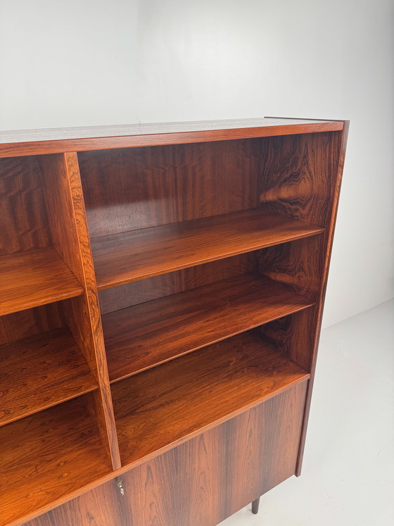 Image 1 of Poul Hundevad Rosewood Bookcase – Danish Design with Hidden Functionality