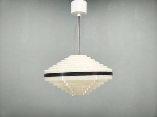 Pair of Czech Space Age UFO Pendant Lights, 1960s