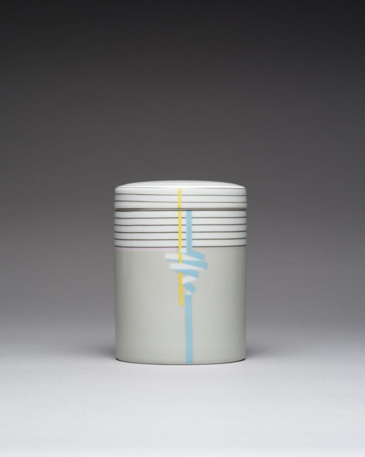 Rosenthal Yang (Sharon Yodjaja) Caja con tapa en zigzag Porcelana Geométrica y posmoderna