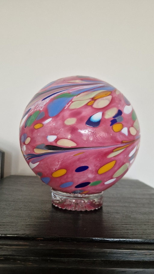 Hand-blown glass orb willigen glassblowing studio