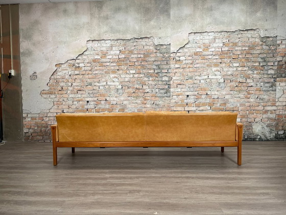 AP Stolen AP62/4 – Cuir marron clair | Hans J. Wegner – Canapés, Leather, Wood (photo 5 of 16)