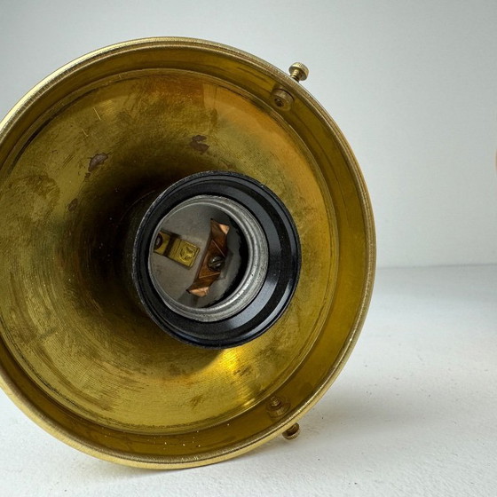 Image 1 of ANCIENNE LAMPE A POSER EN VERRE MARBRÉ VINTAGE