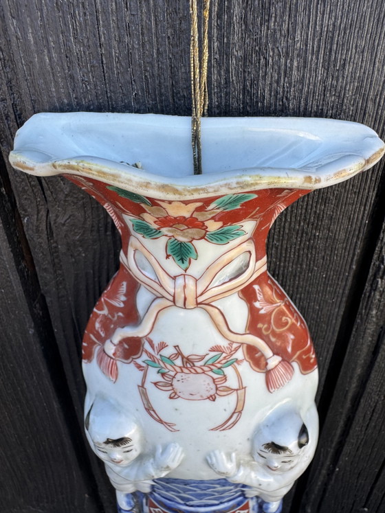 19th Century Japanese Imari Porcelain Wall Vase (photo 7 of 11)