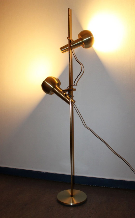 Image 1 of Vintage brass floor lamp, Hans Schmidt, 1970s