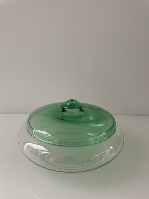 Jar Glass With Green Lid