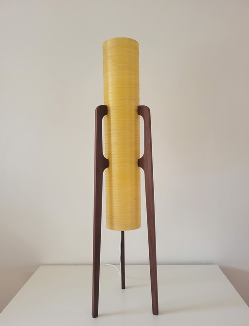 Vintage Rocket Floor Lamp in Teak and Fiberglass from 1960