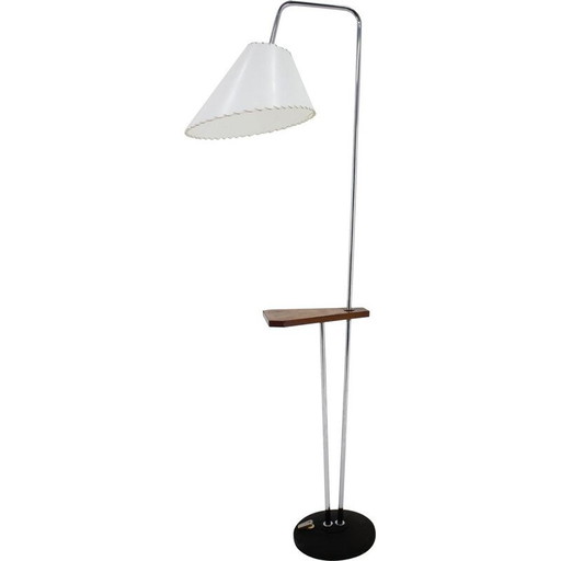 Houten vintage vloerlamp, jaren 1960