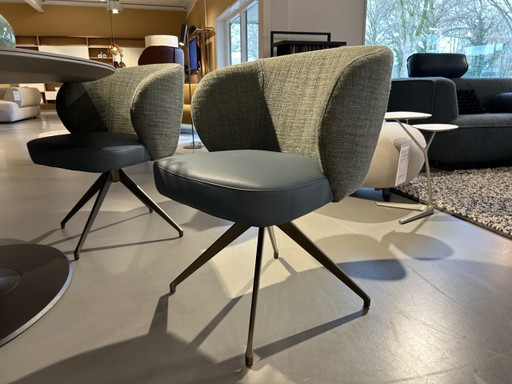 Hatim - Yolie eetkamerstoel set van 4 – H.E. Design, eetkamerstoelen, Leather, Plastic (photo 2 of 4)