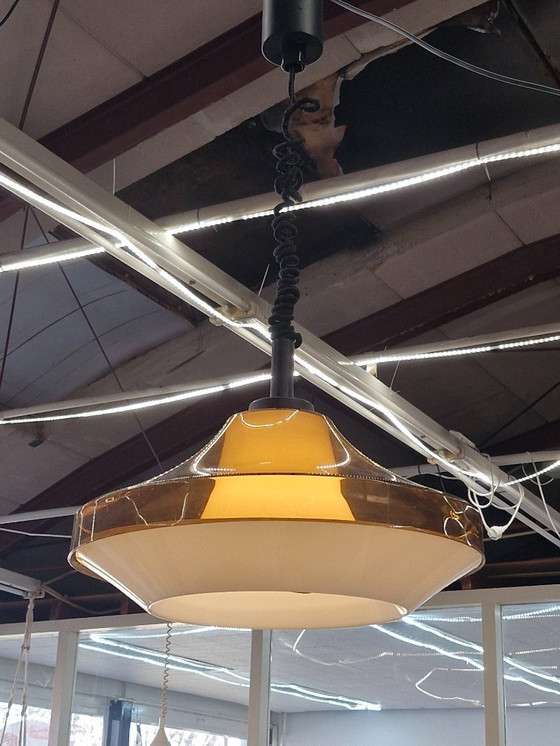 Image 1 of Vintage space age pendant lamp 70s