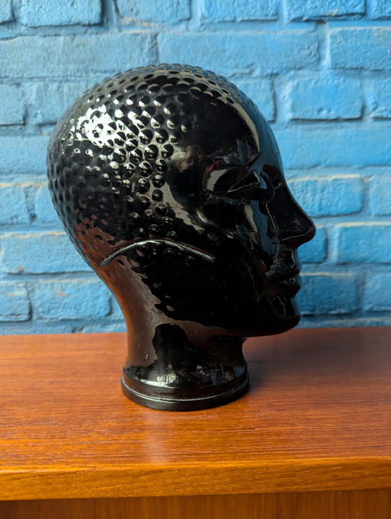 Image 1 of Vintage glazen mannequin hoofd