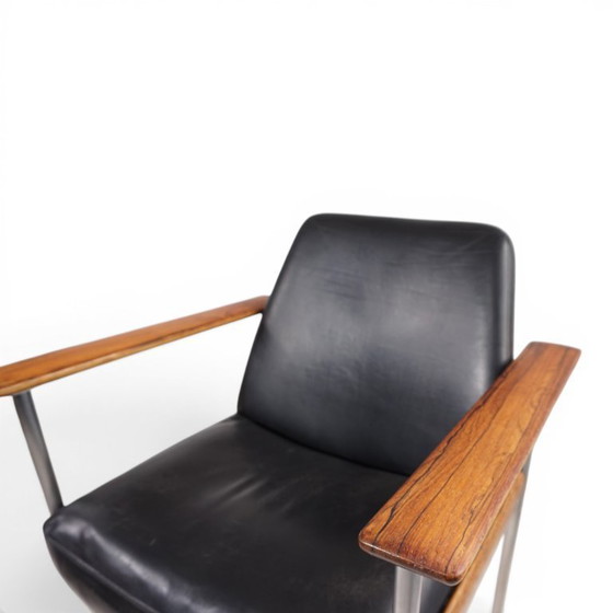 Image 1 of Leren fauteuil van Sven Ivar Dysthe voor Dokka Møbler, 1960