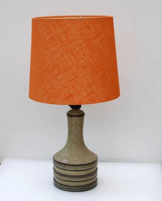Image 1 of Vintage Danish stoneware pottery table lamp from Axella, 1970s