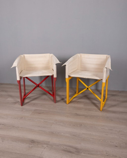 Par de sillas plegables modelo 4820 de Masayuki Matsukaze para Kartell, década de 1970. – klapstoelen (photo 2 of 17)