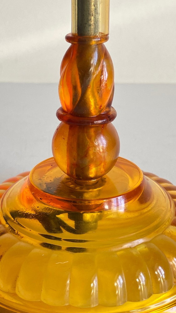 Vintage Plexiglas and lilac fabric lamp – Table lamps, Textile (photo 5 of 29)