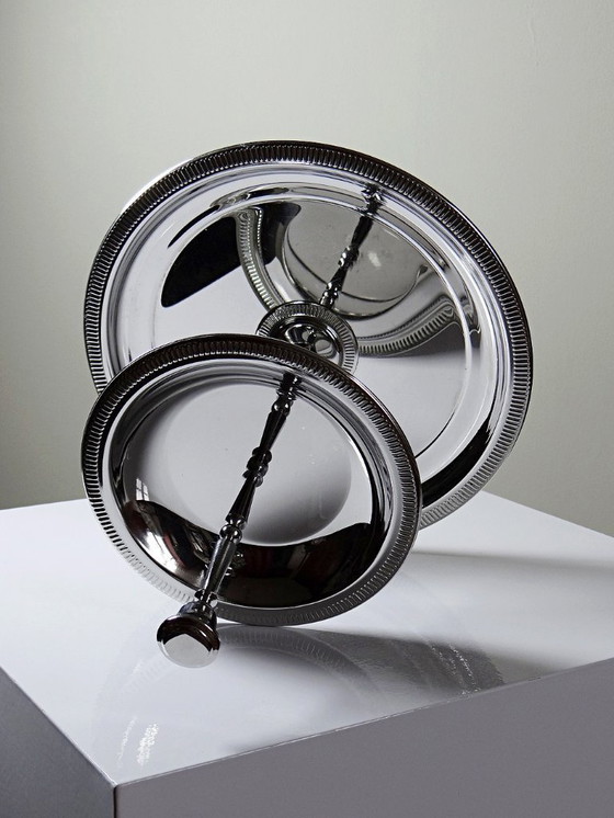 Image 1 of Présentoir serviteur muet Jean Couzon Inox vintage années 60-70.