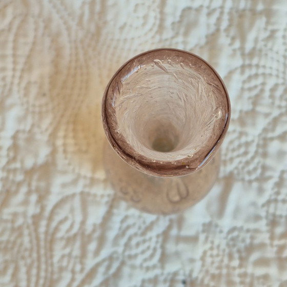 Jarrón soliflore La Rochère de cristal burbuja rosa – Soplado a mano – Jarrones, Glass (photo 7 of 11)