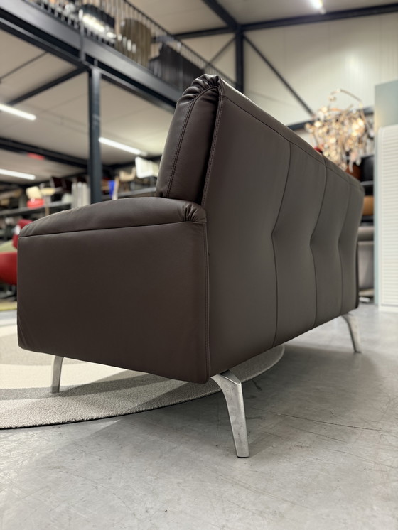 Image 1 of 2 Leolux Bora Balanza Sofa 2.5 & 2 Seater Wapiti Brown Leather