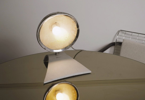 Image 1 of Lampada industriale vintage di Vogel, lampada da lavoro cromata regolabile olandese, illuminazione da studio AV