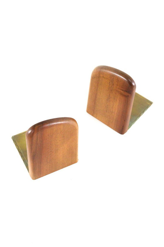 Image 1 of Set of vintage Danish wooden bookends