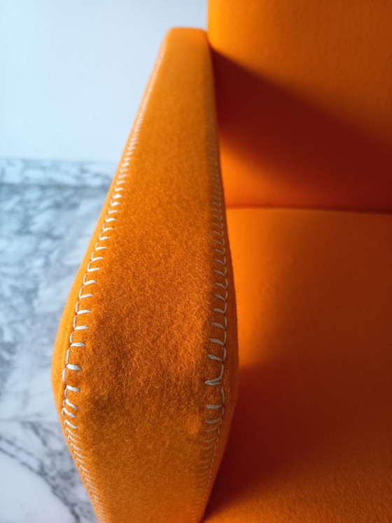 Image 1 of Fauteuil CASSINA Utrecht 637 en Laine Kvadrat Orange 13L par Gerrit Thomas Rietveld