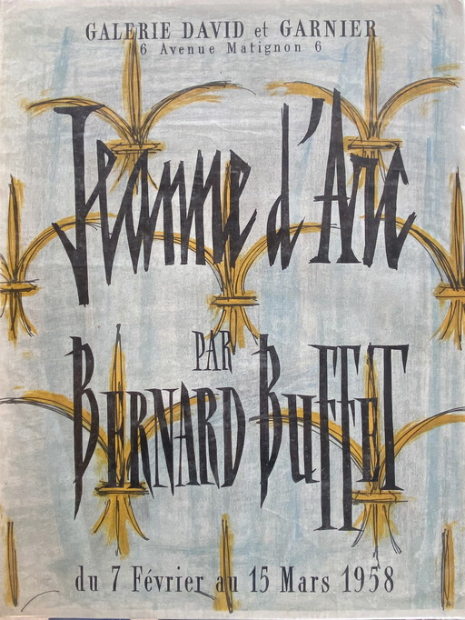 Lithographic poster for the Joan of Arc Exhibition by Bernard Buffet