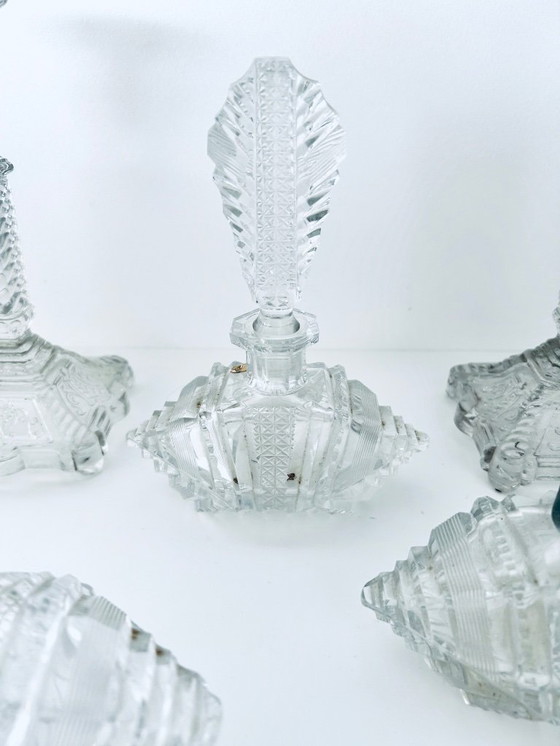 Image 1 of Val Saint Lambert - juego de gabinete - juego de perfume - vaso de cristal - años 1920