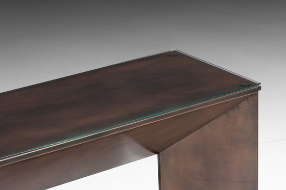 Image 1 of Consoletafel van gepatineerd brons van Belgochrom, België, jaren 70