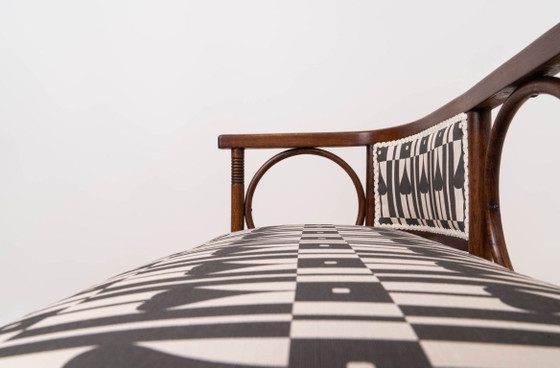 Panca O Settee In Legno Curvato Della Secessione Viennese Attribuita A Josef Hoffmann, Circa 1910 – Panche (photo 7 of 9)