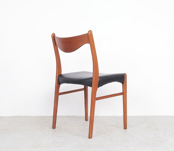 Image 1 of Set of 3 teak and leather chairs by Arne Wahl Iversen