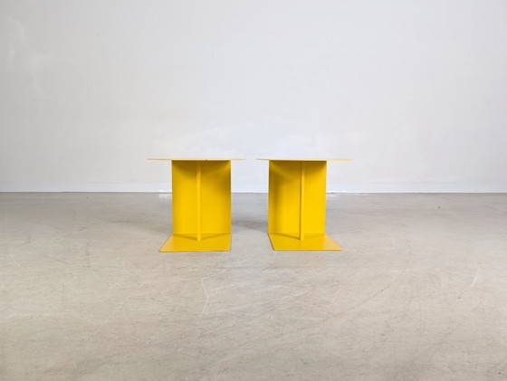 Image 1 of Ensemble de 2 tables basses/tables d'appoint Ligne Roset ODA par Christian Werner