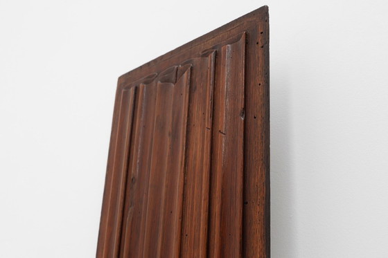 Image 1 of 16th Century oak carved Gothic Panel, Belgium