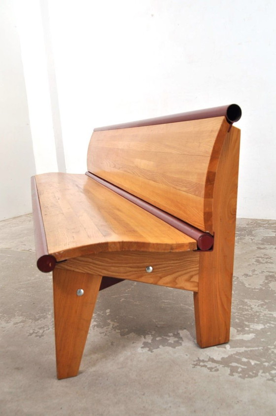 Image 1 of Pupitres d'écolier vintage en chêne, 250 cm, années 1950