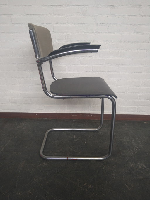 Chaise Gispen avec revêtement d'origine