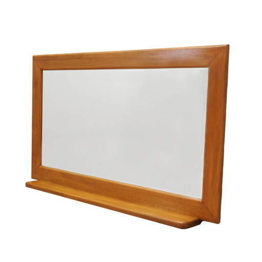 Miroir dans un cadre en acajou, design italien, années 1970, production : Italie