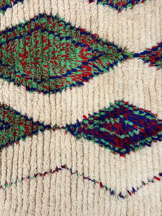 Image 1 of Moroccan Azilal Wool Rug – 145x255 cm – Handwoven Berber Carpet – Boho Abstract Design