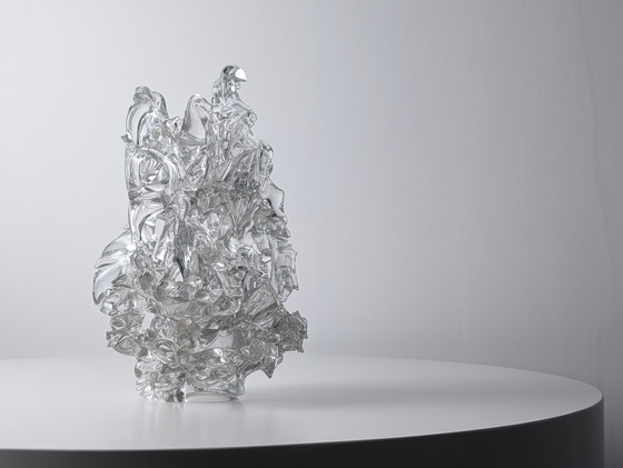 Image 1 of Sculpture en cristal et corail, René Roubicek, République tchèque, années 1960