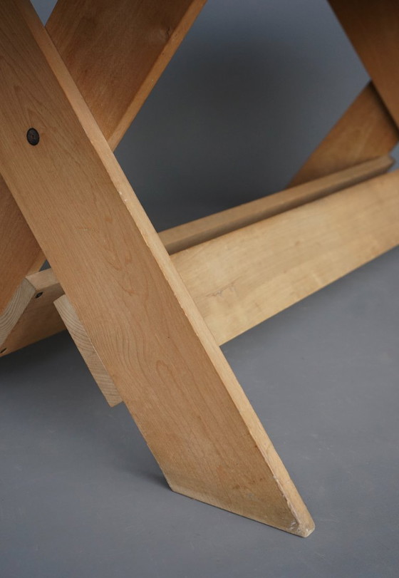 Image 1 of Un raro tavolo da pranzo 'Crate' di Gerrit Rietveld per Cassina, anni '80