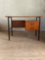Vintage modernist teak Desk – Metal (photo 13 of 20)