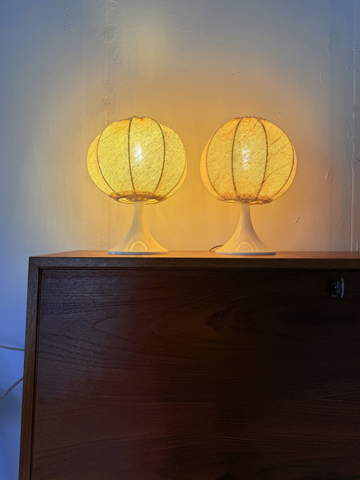 Set van 2 vintage tafellampjes ‘60