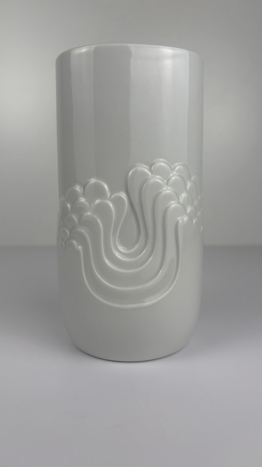 Thomas Germany Vintage Porcelaine "Blütenfest" Vase Blanc