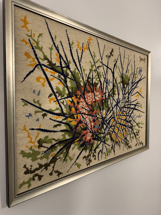 Image 1 of Tapisserie Brodée Elie Grekoff Années 60