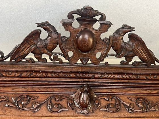 Image 1 of Mobile da caccia antico francese (rovere) – stile Enrico II – ca. 1880