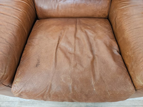 Osaka Brown Leather Armchairs by Moroso, 1980 (photo 10 of 21)