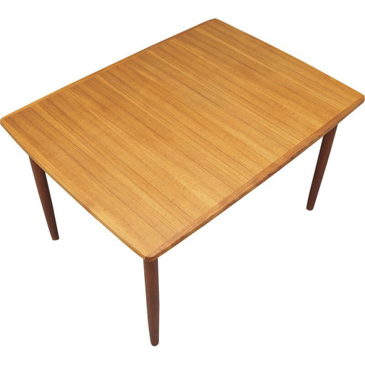 Table en teck, design danois, années 1960, production : Danemark