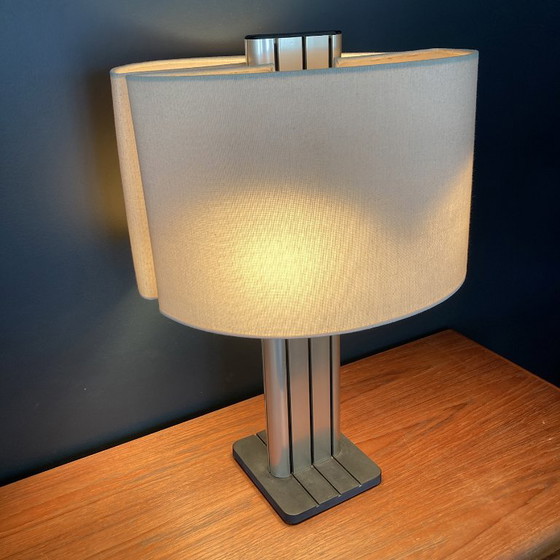Strigam Tischlampe von Jean-Pierre Vitrac 1983 – Tischlampen, Aluminium (photo 4 of 8)